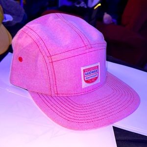 DIAMOND SUPPLY red denim 5 panel strap/snapback brand new